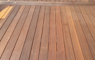 beautiful natural wood decking with fresh stain